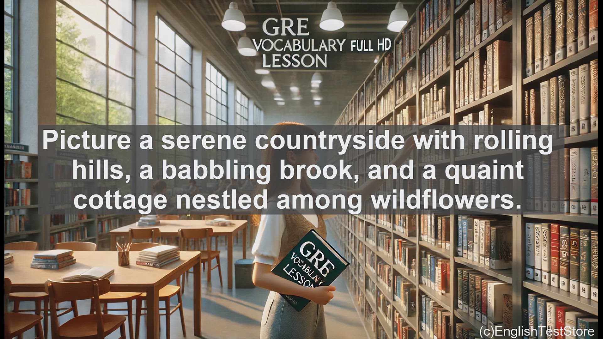 'Video thumbnail for GRE Vocabulary Lesson: Exploring the Idyllic - A Peaceful Vocabulary Journey'