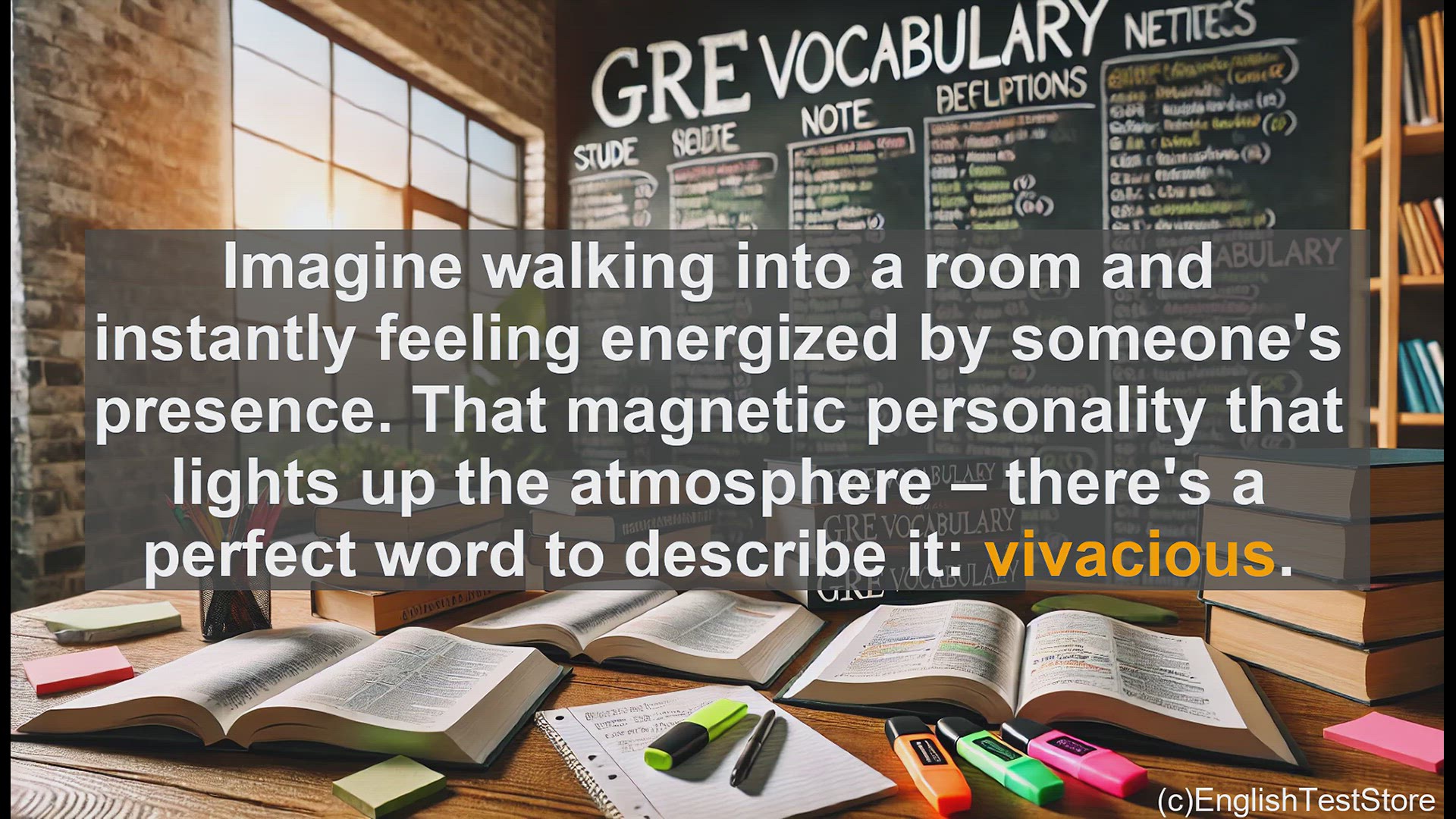 'Video thumbnail for GRE Vocabulary Lesson: Exploring the Vibrant Word 'Vivacious''