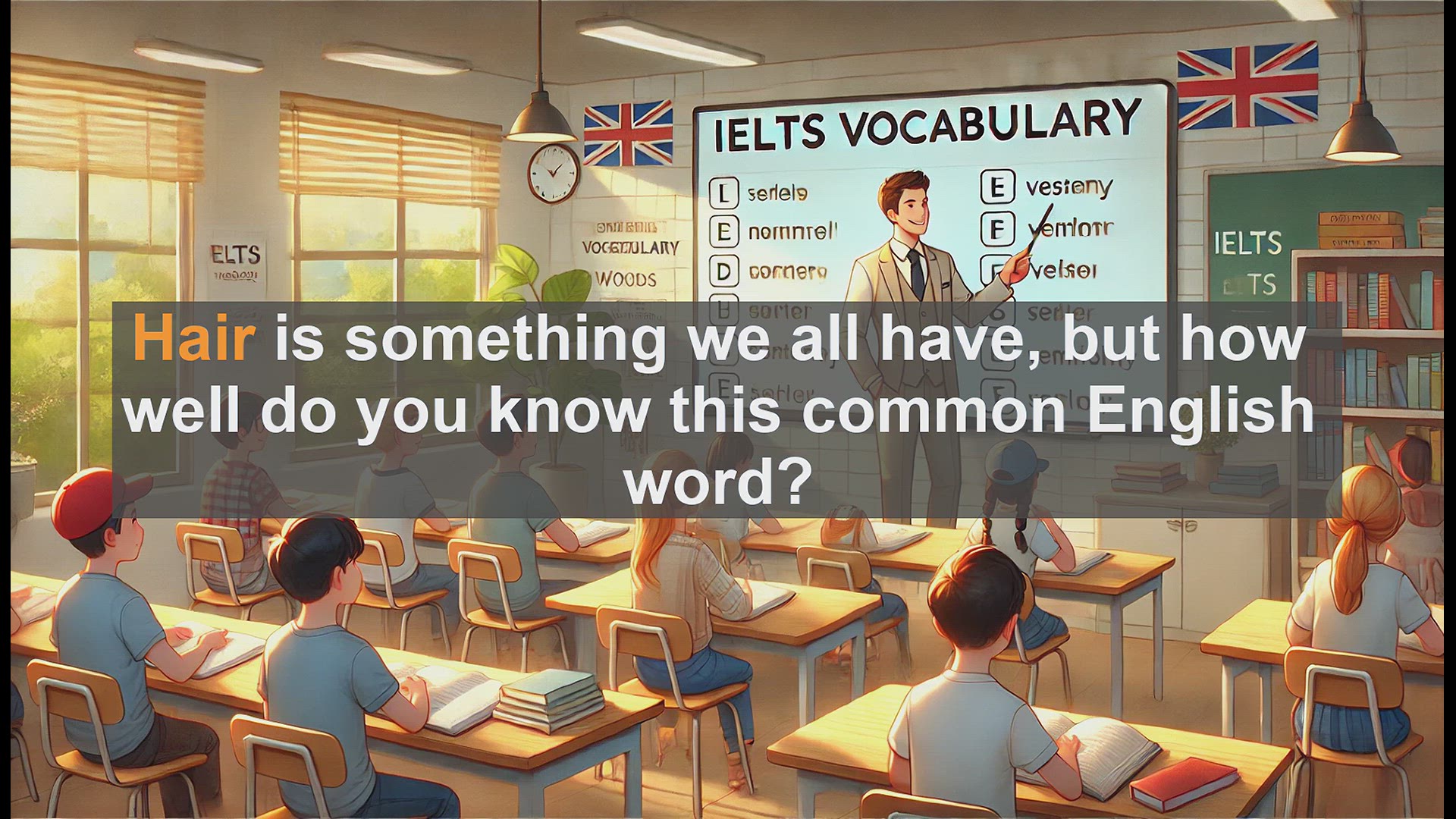 'Video thumbnail for 2500 Must Know IELTS 5.5 Vocabulary - Understanding 'Hair': Essential IELTS Vocabulary Guide'