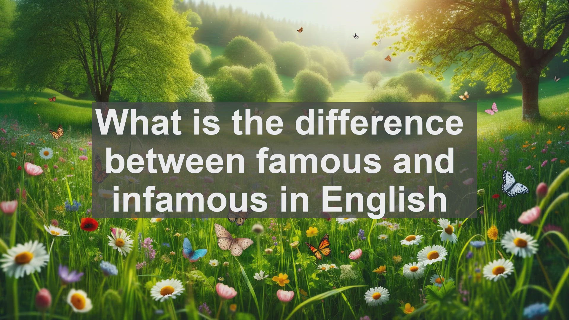 'Video thumbnail for What is the difference between famous and infamous in English?'