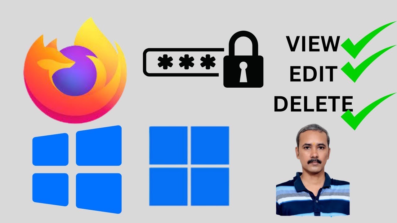 'Video thumbnail for How to View, Edit, and Delete Saved Passwords on Firefox on Windows 11 or 10 | GearUpWindows'