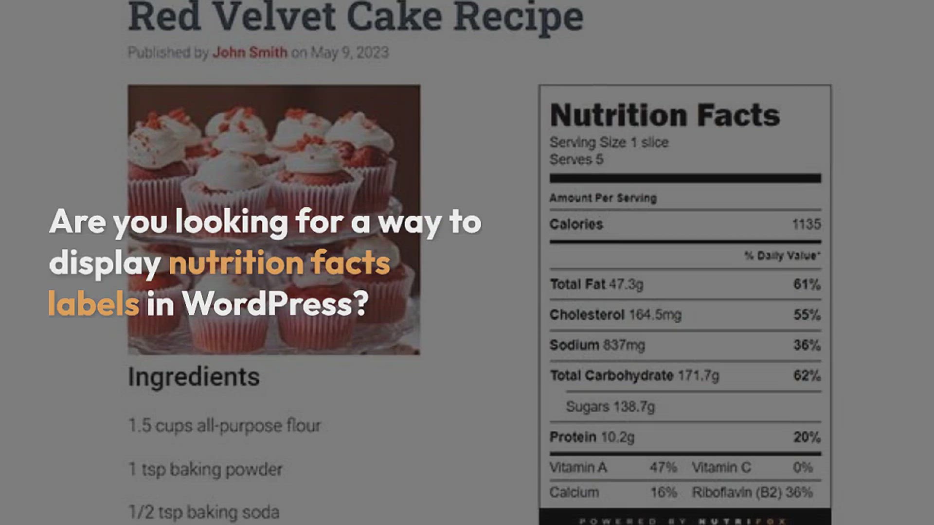 'Video thumbnail for How to Display Nutrition Facts Labels in WordPress'