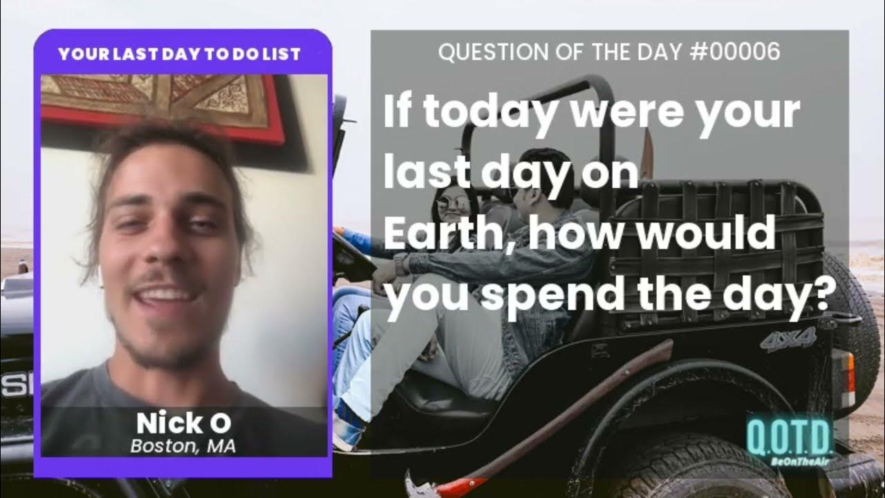 Video thumbnail for Nick's optimal last day is a beach day. Can't argue with that!