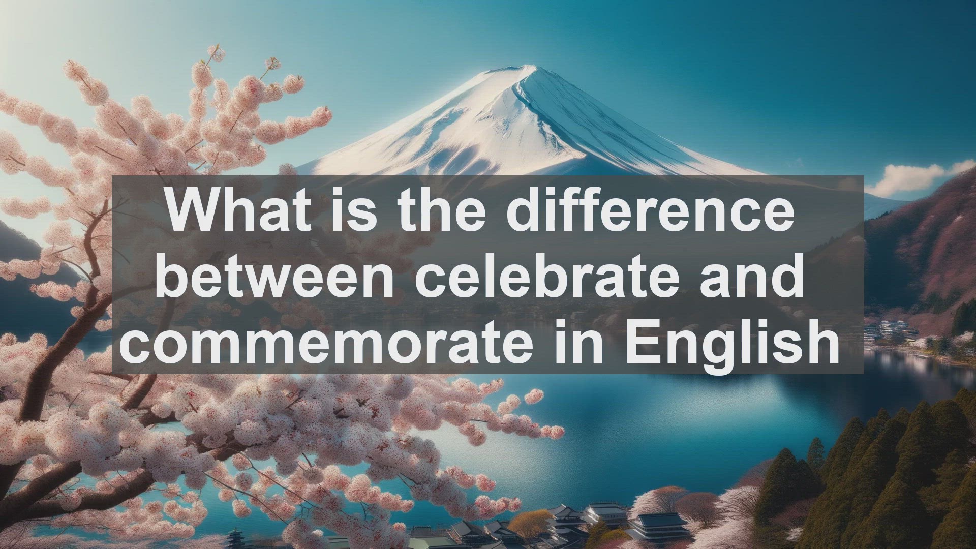 'Video thumbnail for What is the difference between celebrate and commemorate in English?'