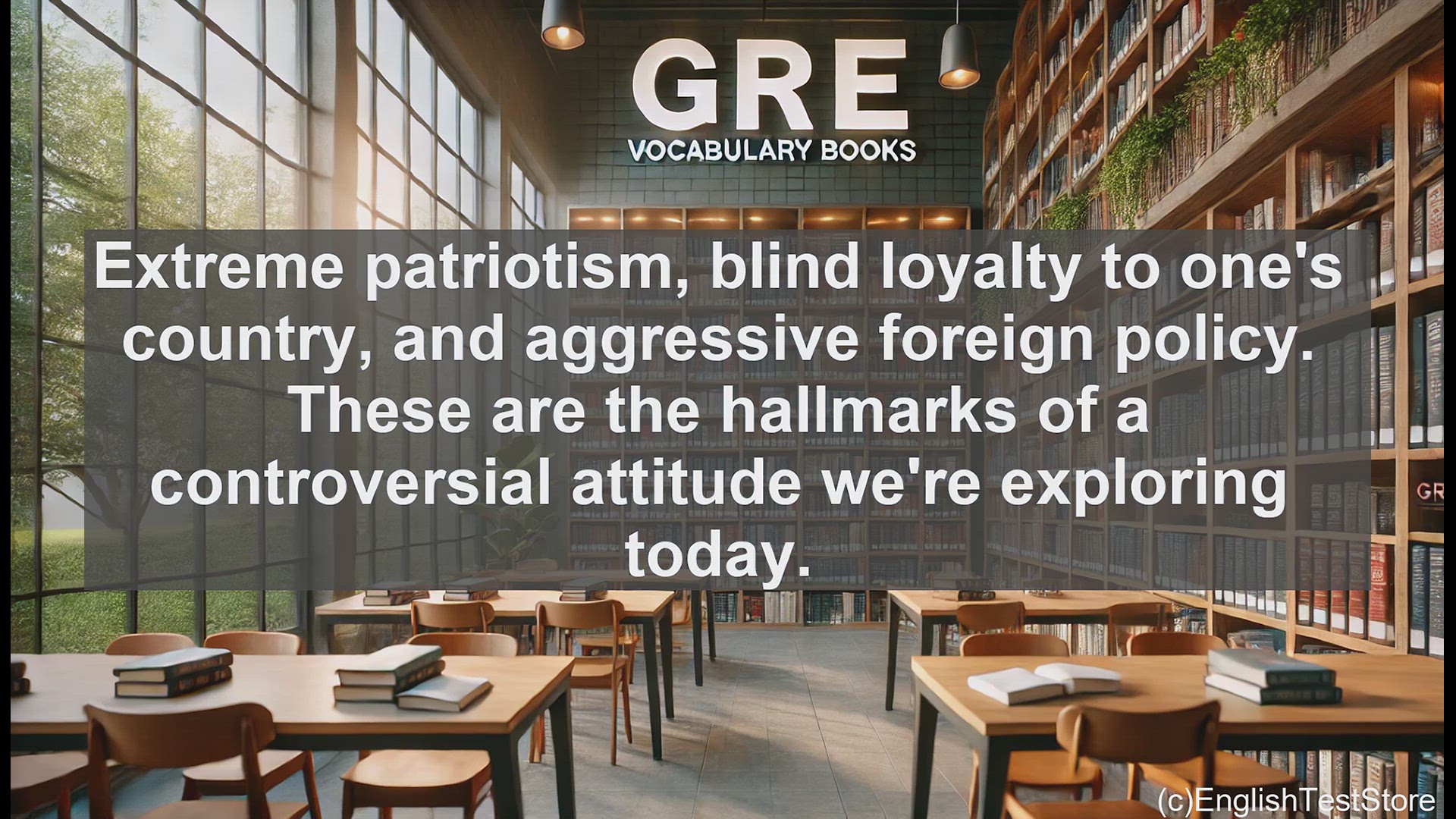'Video thumbnail for GRE Vocabulary Lesson: Exploring Jingoism - Extreme Patriotism and Aggressive Foreign Policy'