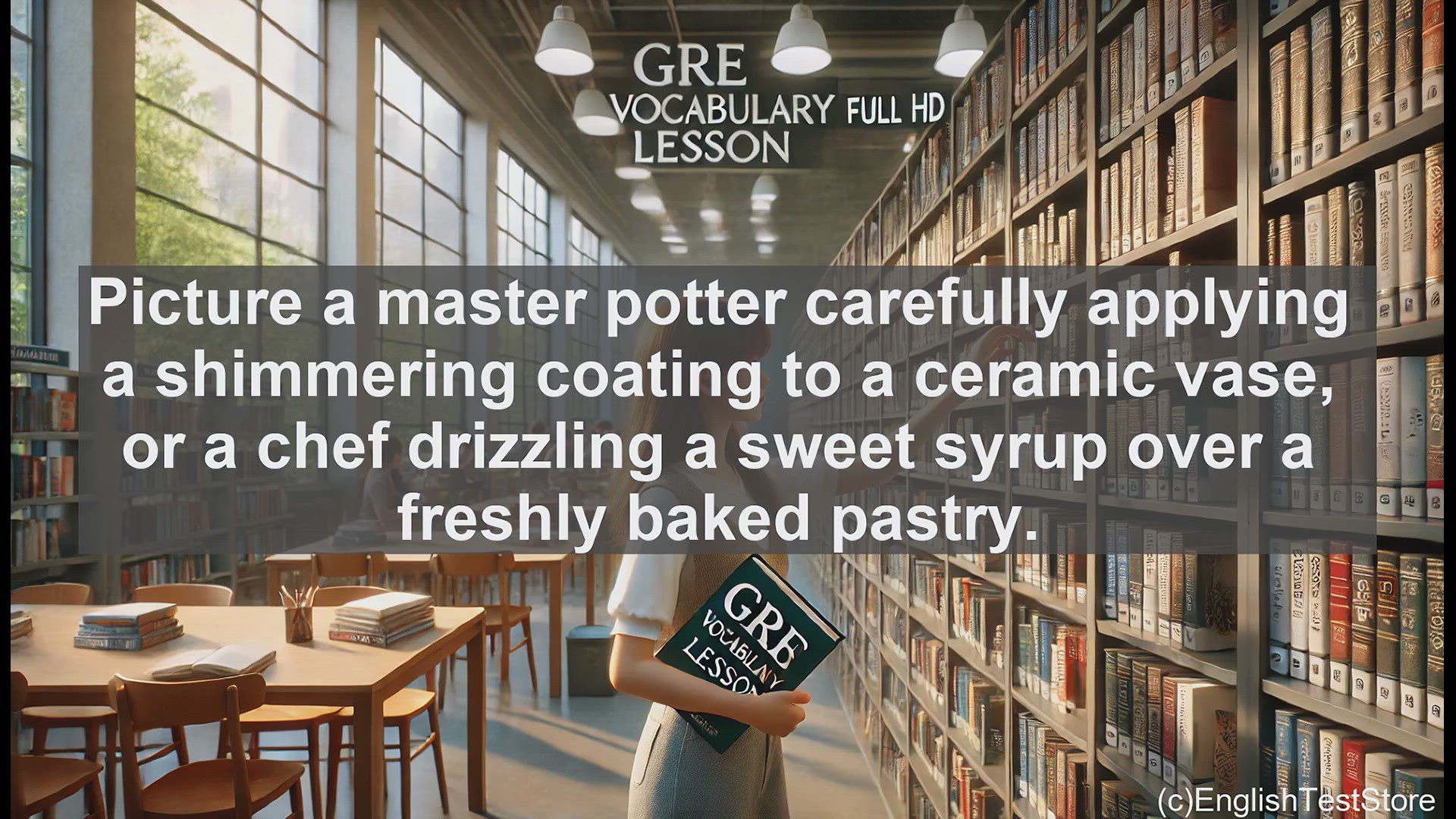 'Video thumbnail for GRE Vocabulary Lesson: The Versatile Art of Glaze - From Ceramics to Expressions'