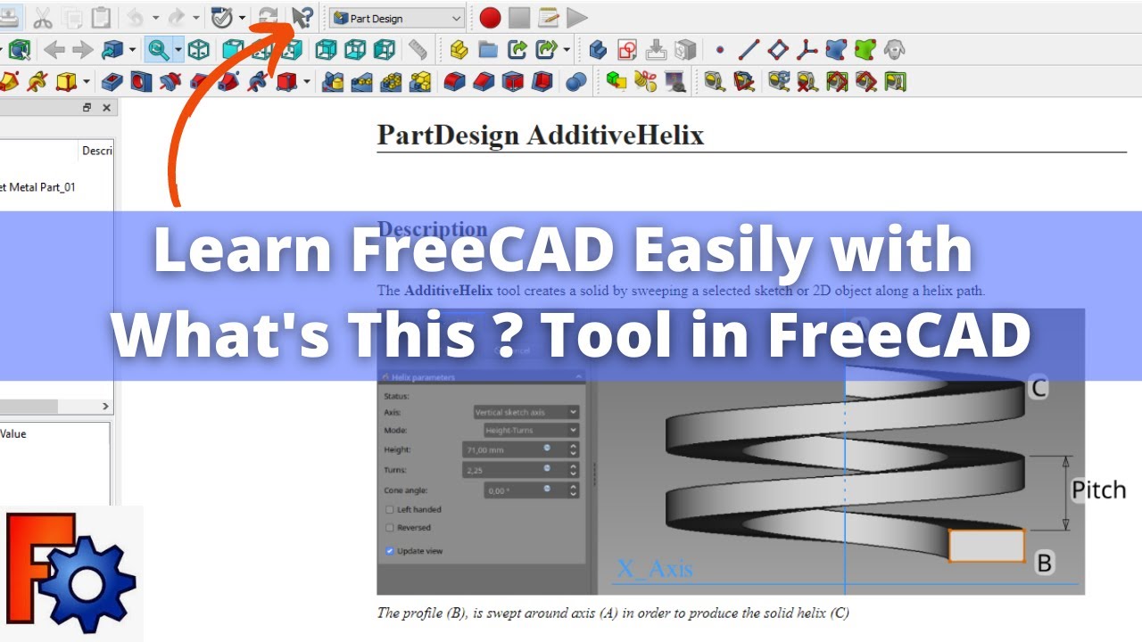 'Video thumbnail for Learn FreeCAD easily with What is this Tool in FreeCAD | FreeCAD Tutorial | Mechnexus |'