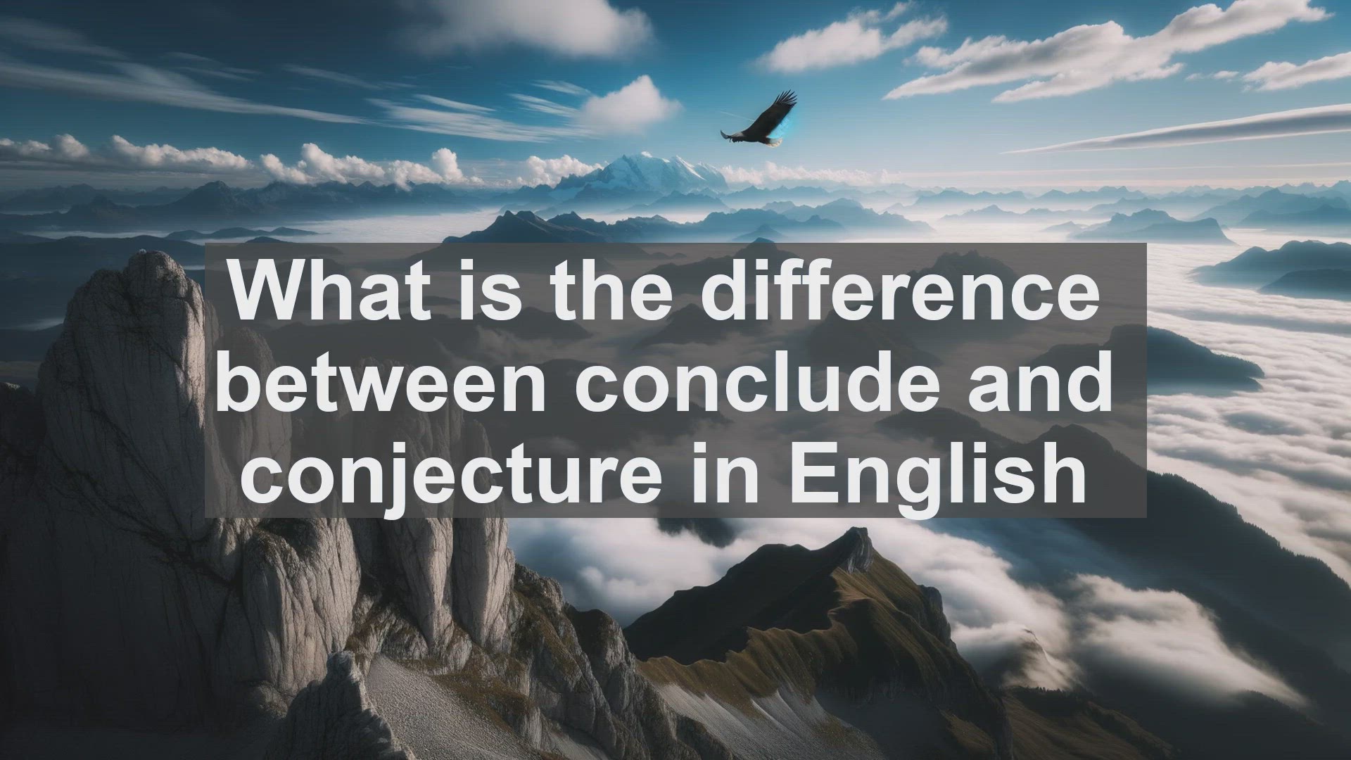 'Video thumbnail for What is the difference between conclude and conjecture in English?'