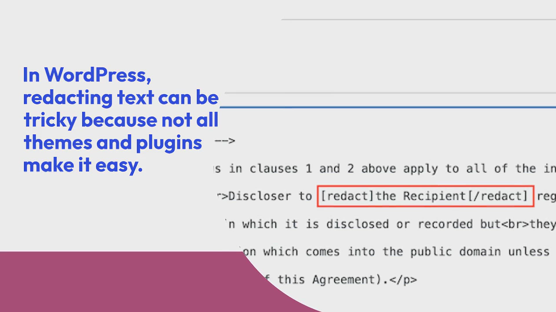 'Video thumbnail for How to Redact Text in WordPress (The Easy Way)'