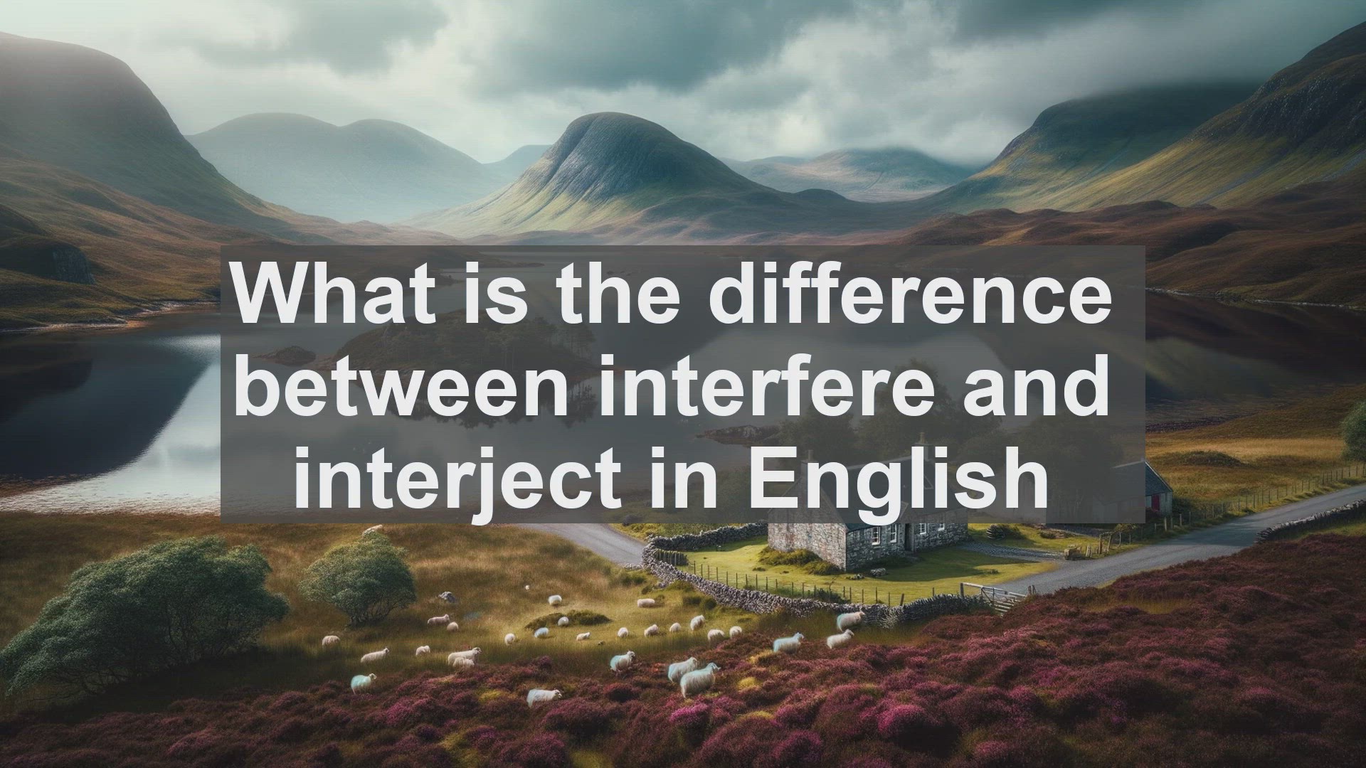 'Video thumbnail for What is the difference between interfere and interject in English?'