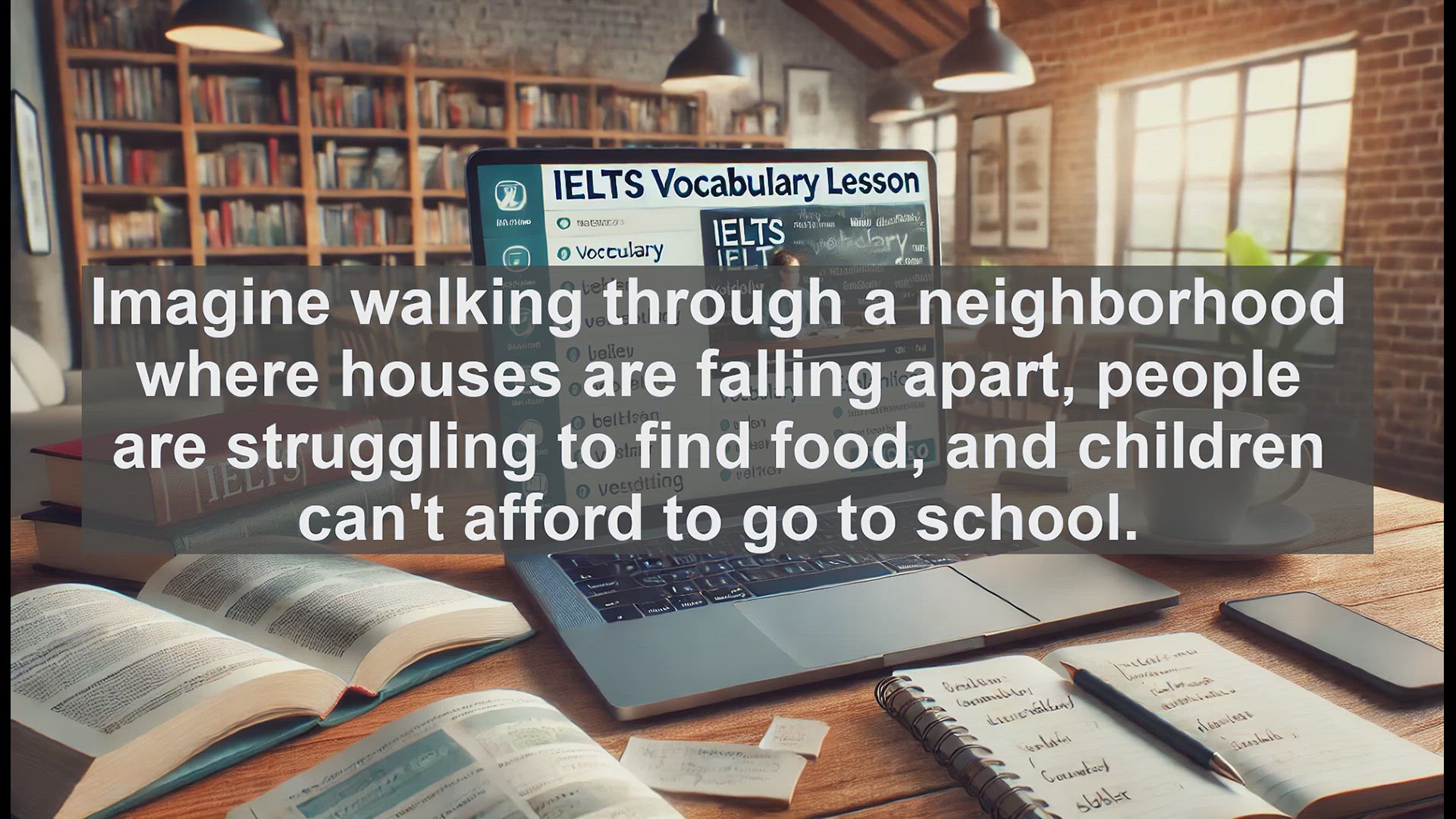'Video thumbnail for 2500 Must Know IELTS 5.5 Vocabulary - Understanding Poverty: Key IELTS Vocabulary'