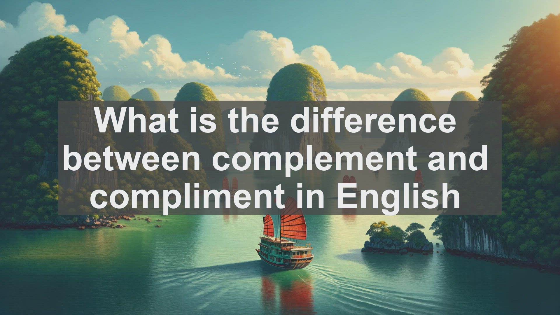 'Video thumbnail for What is the difference between complement and compliment in English?'