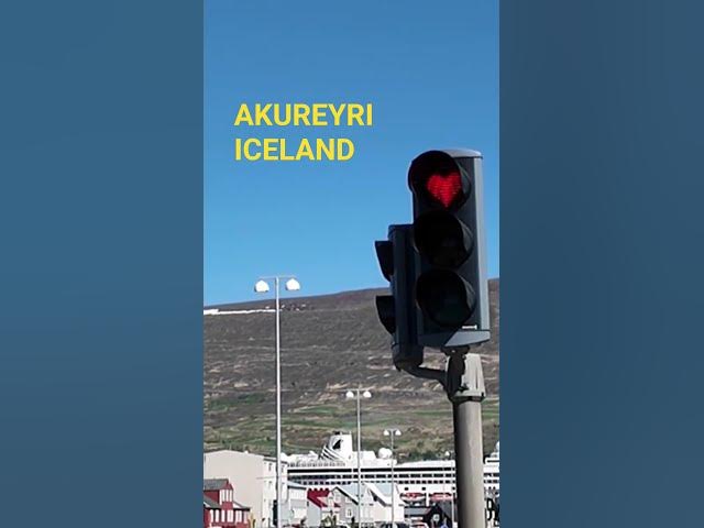 Video thumbnail for Have you been to the city that ❤️ to STOP at traffic lights? #Iceland #Akureyri #Europe #travel