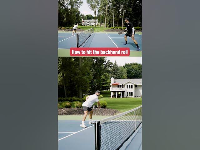 Video thumbnail for How to hit a backhand roll in pickleball