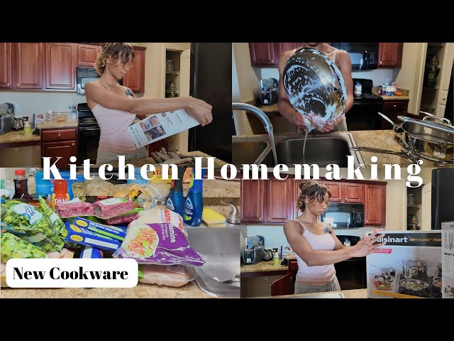 Video thumbnail for DITL Kitchen Clean + Groceries: featuring Cuisinart Stainless Cookware Set