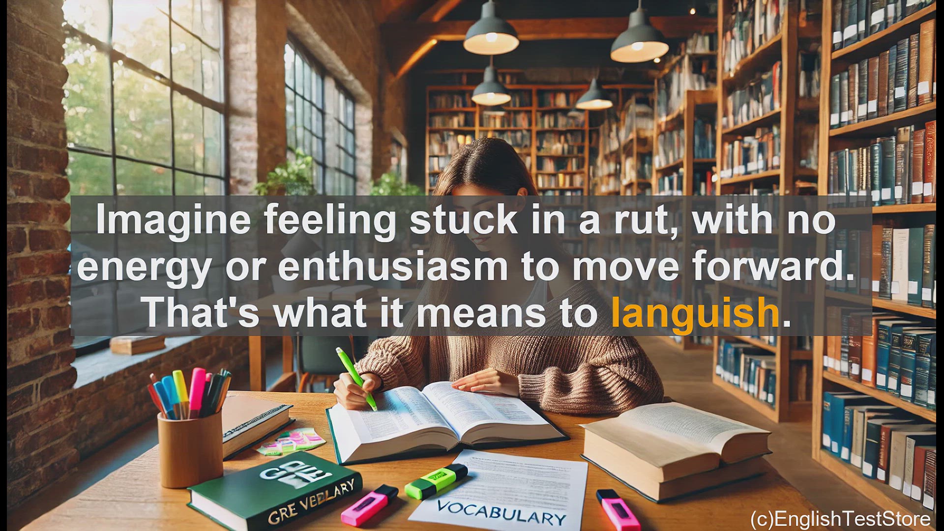 'Video thumbnail for GRE Vocabulary Lesson: Exploring the Meaning of Languish - When Vitality Fades'