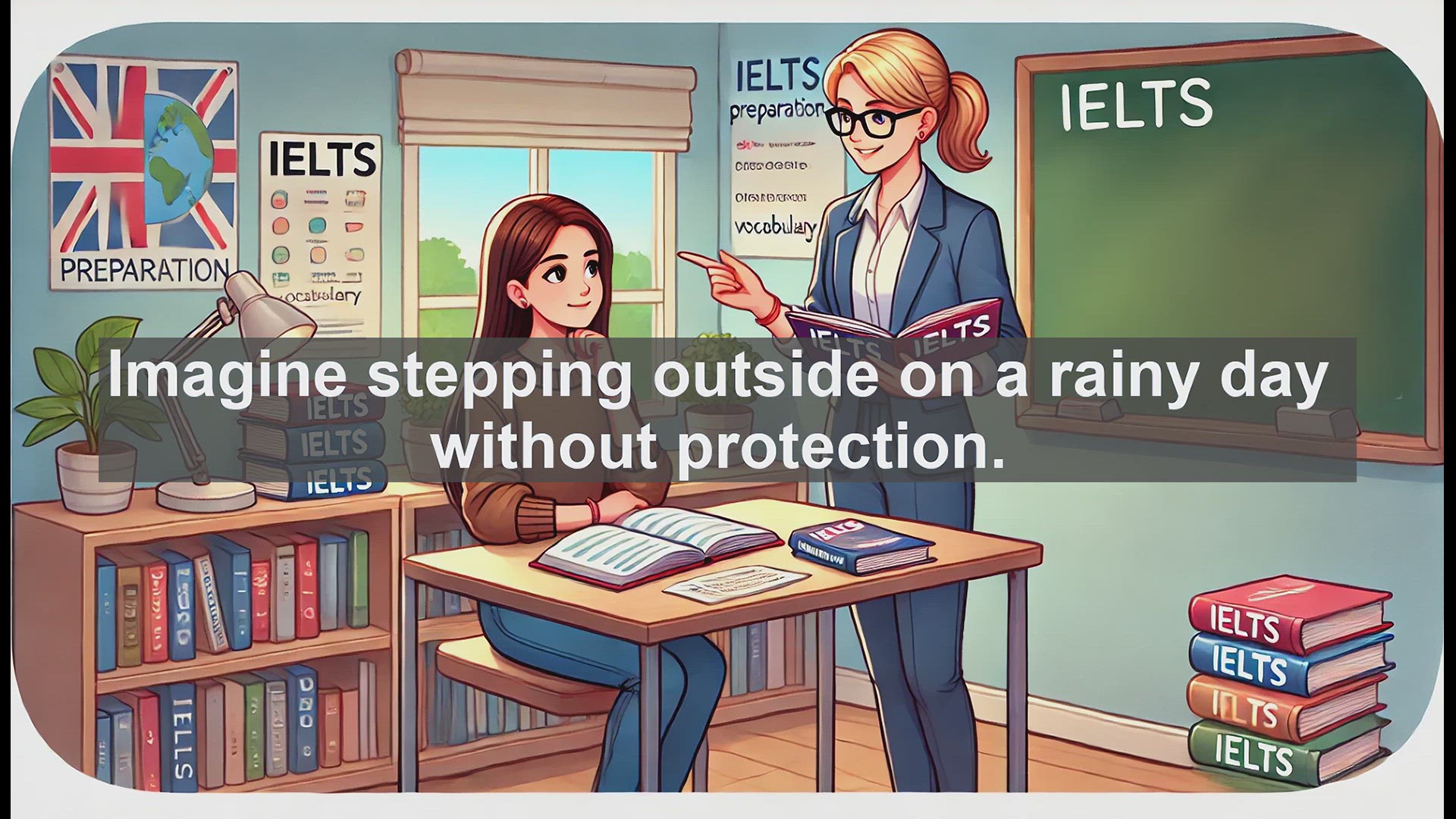 'Video thumbnail for 2500 Must Know IELTS 5.5 Vocabulary - Umbrella: Essential IELTS Vocabulary for Rainy Days'