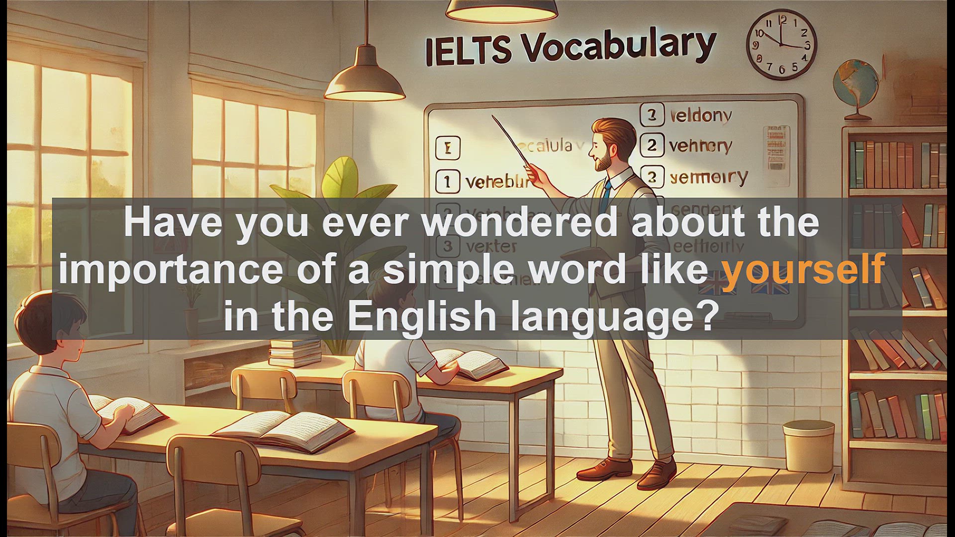 'Video thumbnail for 2500 Must Know IELTS 5.5 Vocabulary - Understanding 'Yourself': A Key Word for IELTS and Everyday English'