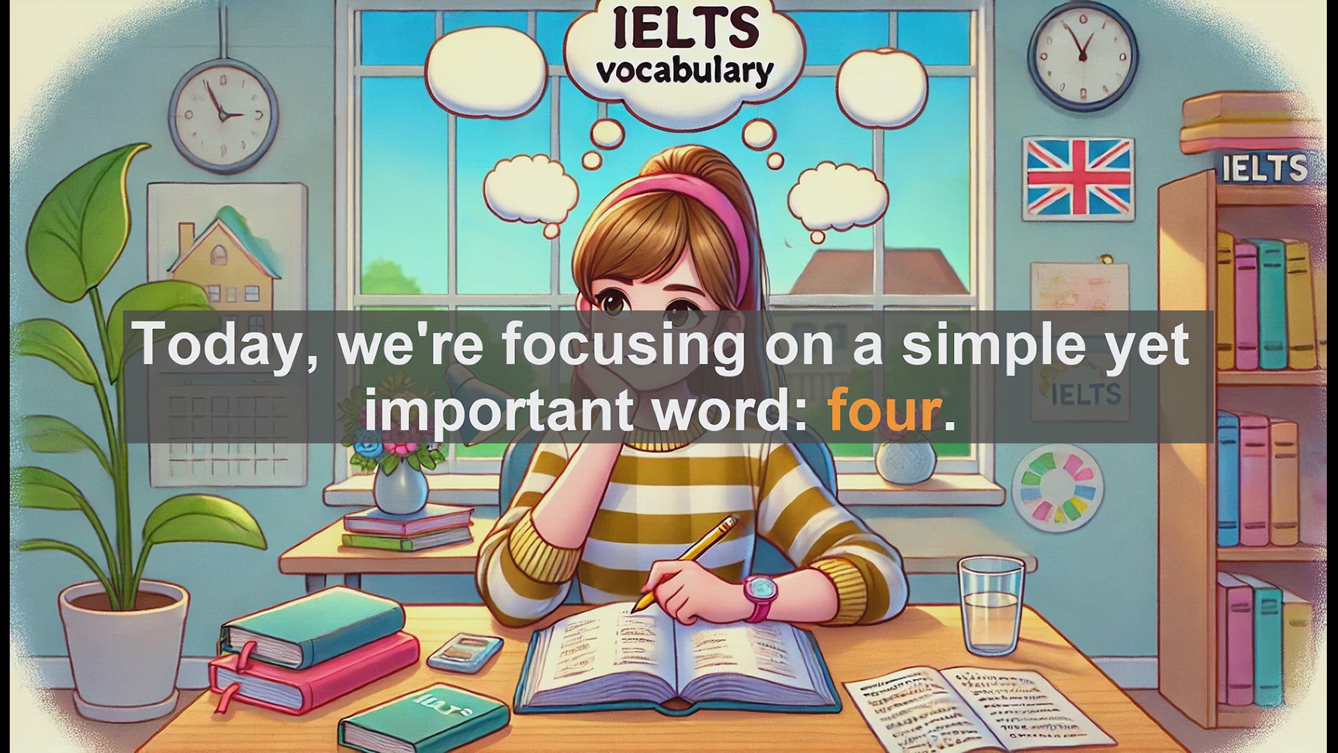 'Video thumbnail for 2500 Must Know IELTS 5.5 Vocabulary - IELTS Vocabulary: Mastering the Word 'Four''