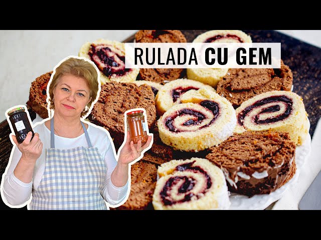 'Video thumbnail for 👉 RULADĂ CU GEM - în 2 variante! Cel mai 💰 IEFTIN DESERT: un borcan cu gem și câteva ouă!'