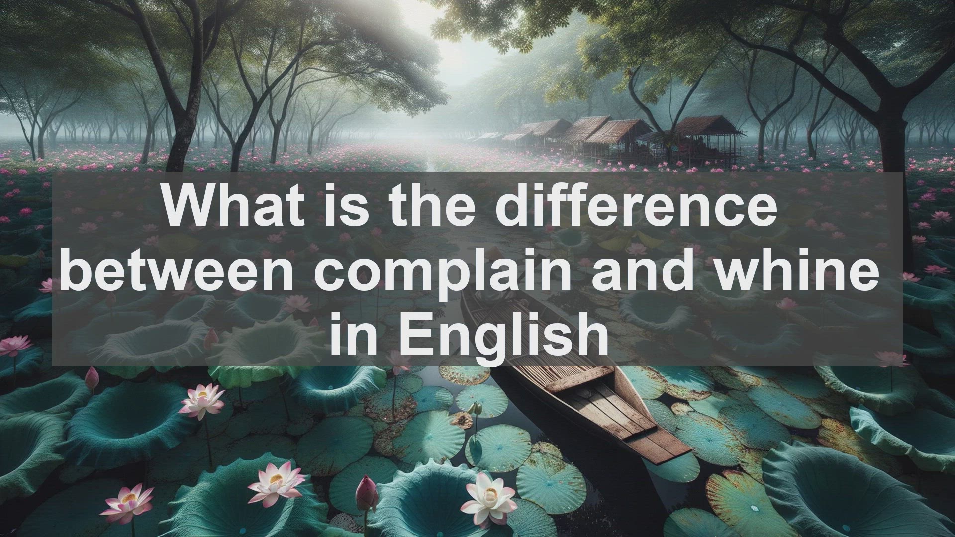'Video thumbnail for What is the difference between complain and whine in English?'