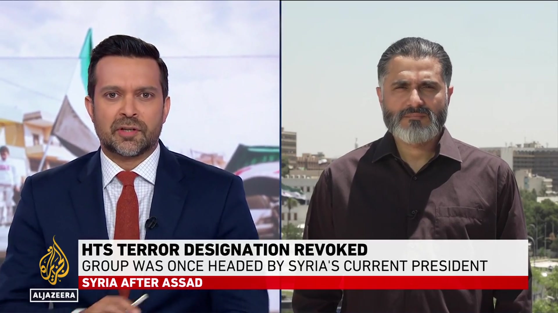 'Video thumbnail for US revokes ‘terrorist’ designation for Syria’s Hayat Tahrir al-Sham'
