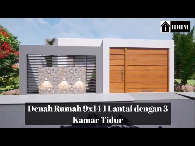 'Video thumbnail for Denah Rumah 9x14 1 Lantai dengan 3 Kamar Tidur'