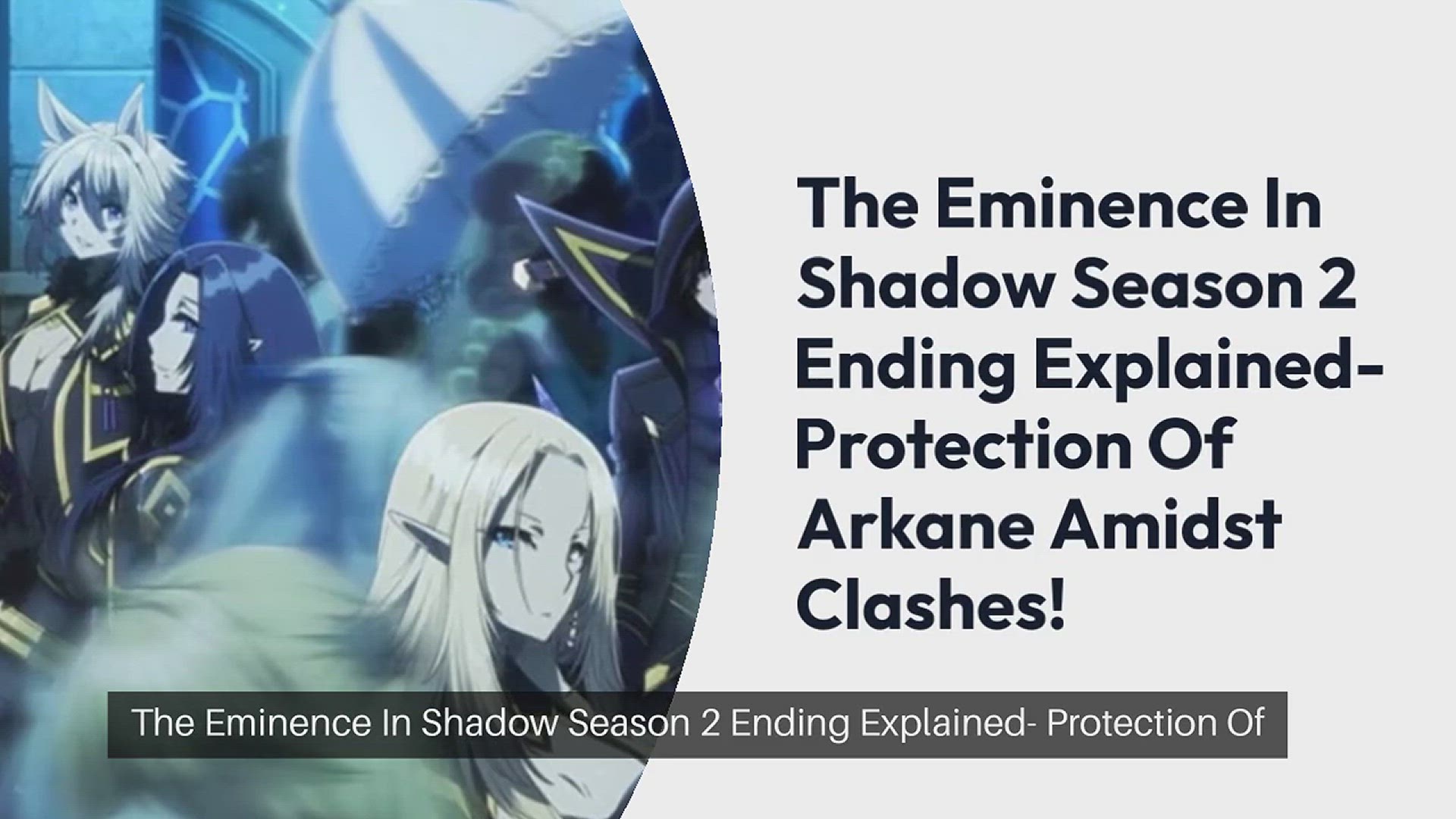 The Eminence in Shadow: Lost Echoes Anime Movie Sequel Announced -  Crunchyroll News