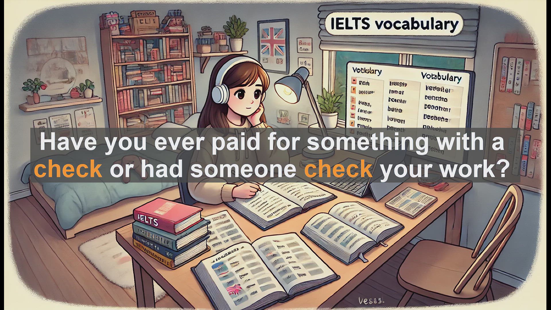 'Video thumbnail for 2500 Must Know IELTS 5.5 Vocabulary - Understanding the Word 'Check': Meanings and Uses in English'
