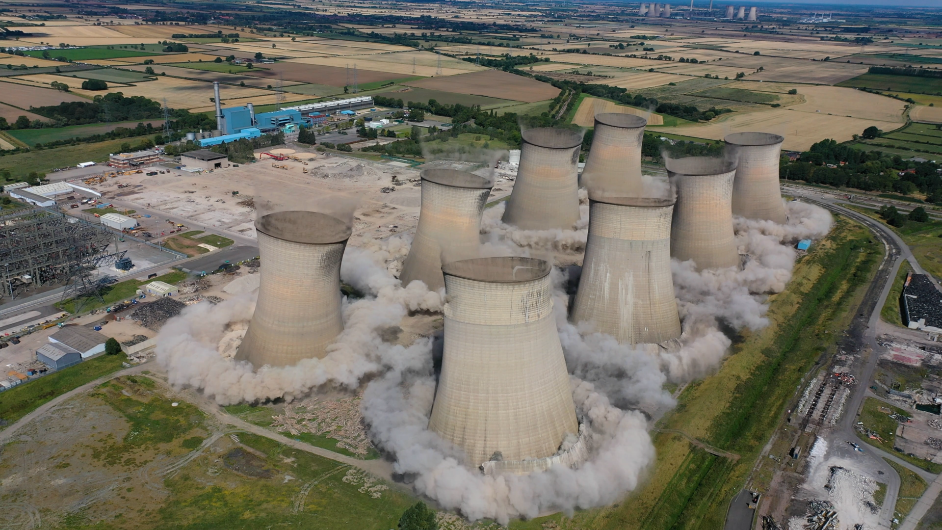 'Video thumbnail for Most cooling towers toppled with one detonation - 8 by Brown and Mason Group Ltd'