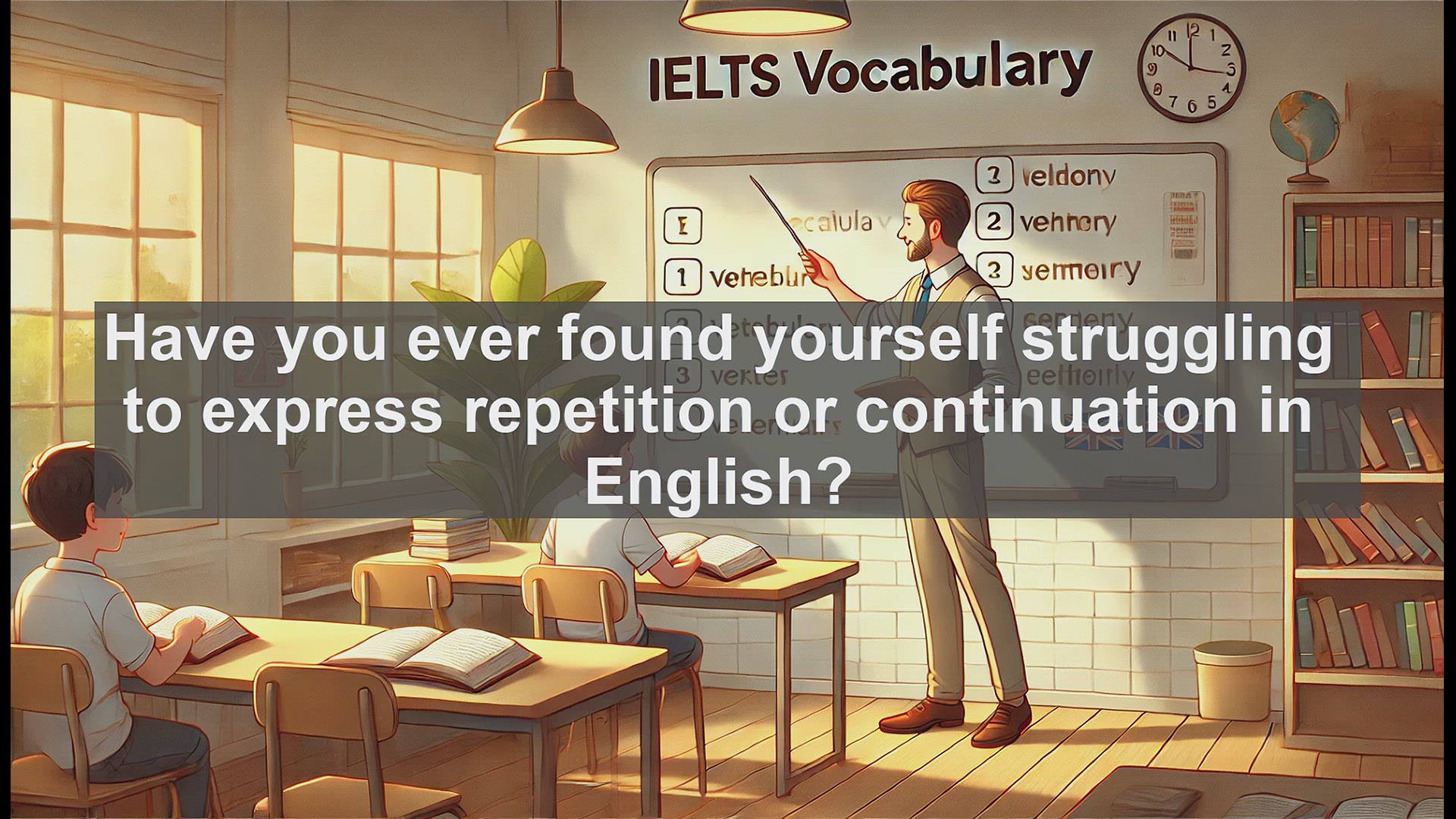'Video thumbnail for 2500 Must Know IELTS 5.5 Vocabulary - Mastering the Word 'Again' for IELTS Success'