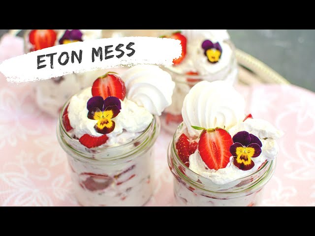 'Video thumbnail for Eton Mess - cel mai simplu desert cu căpșuni, frișcă și bezele | Bucate Aromate'