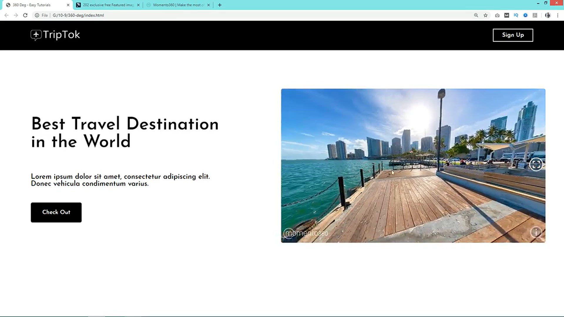'Video thumbnail for How To Add 360 Degree Images on HTML Website _ Embed 360° Images On website'