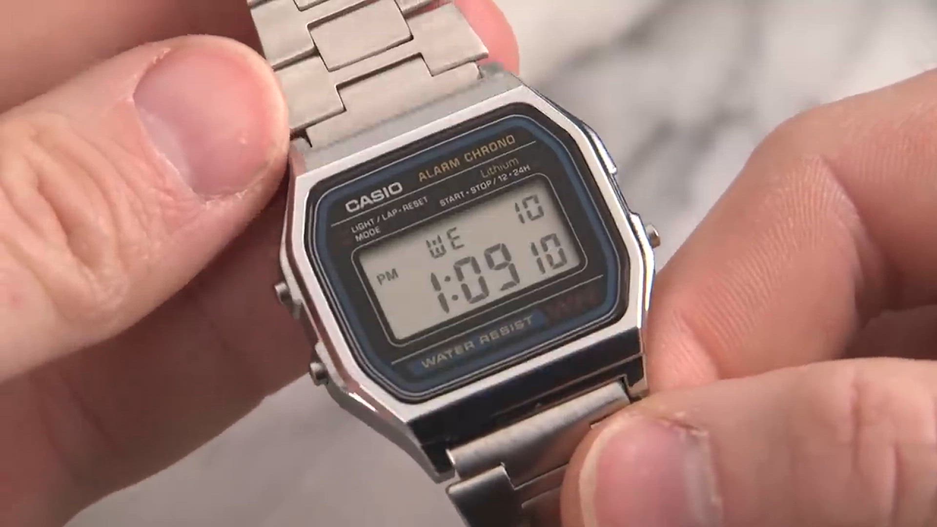 How to turn off alarm on casio watch hot sale