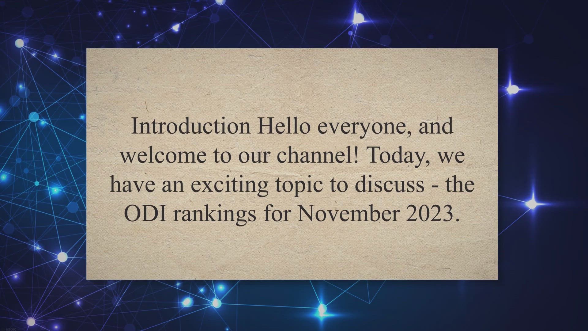 Video thumbnail for ODI Ranking: November 2023