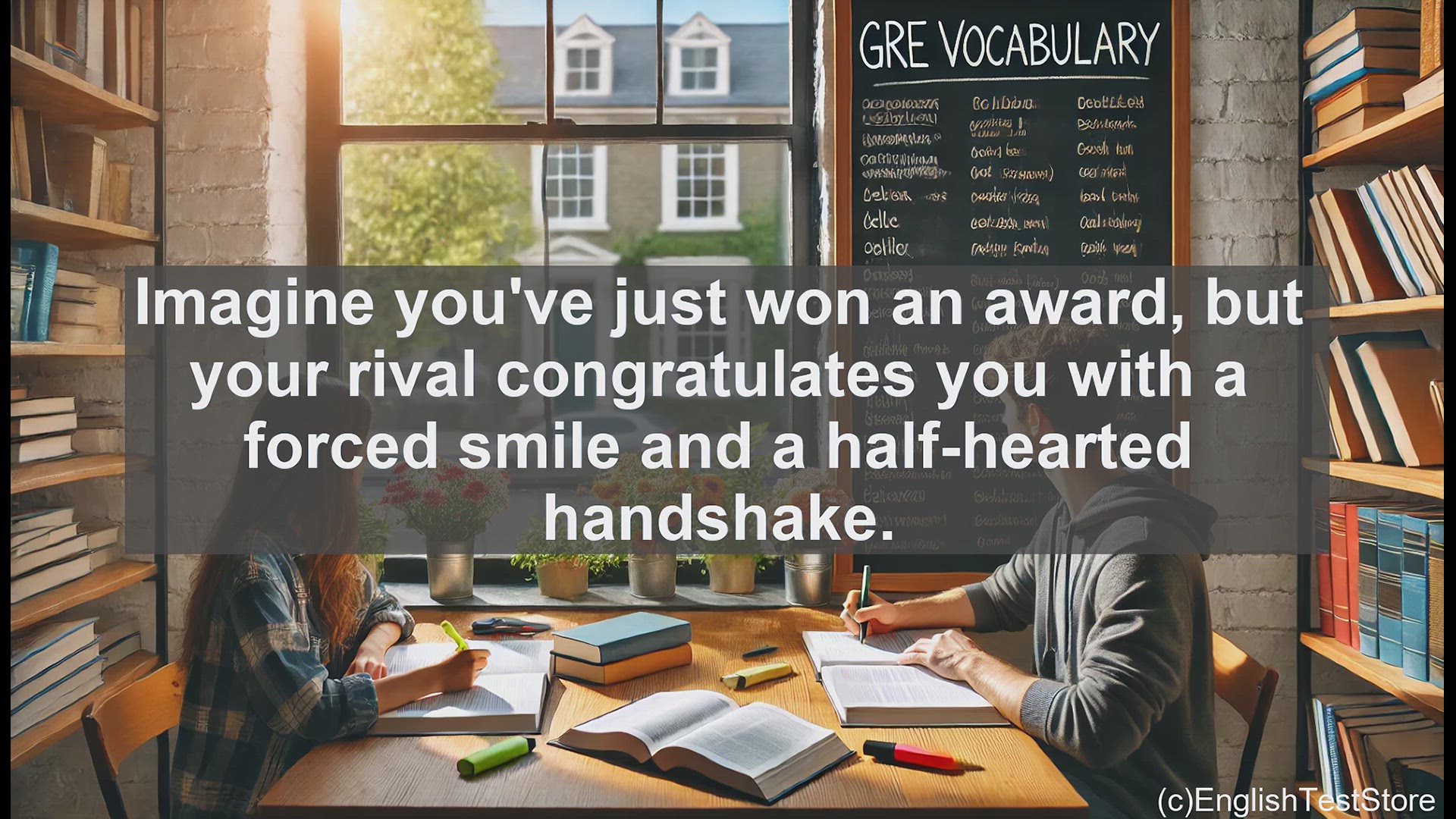 'Video thumbnail for GRE Vocabulary Lesson: Exploring the Meaning and Usage of 'Grudging''