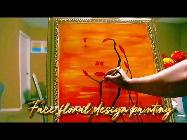 Video thumbnail for Face floral design painting