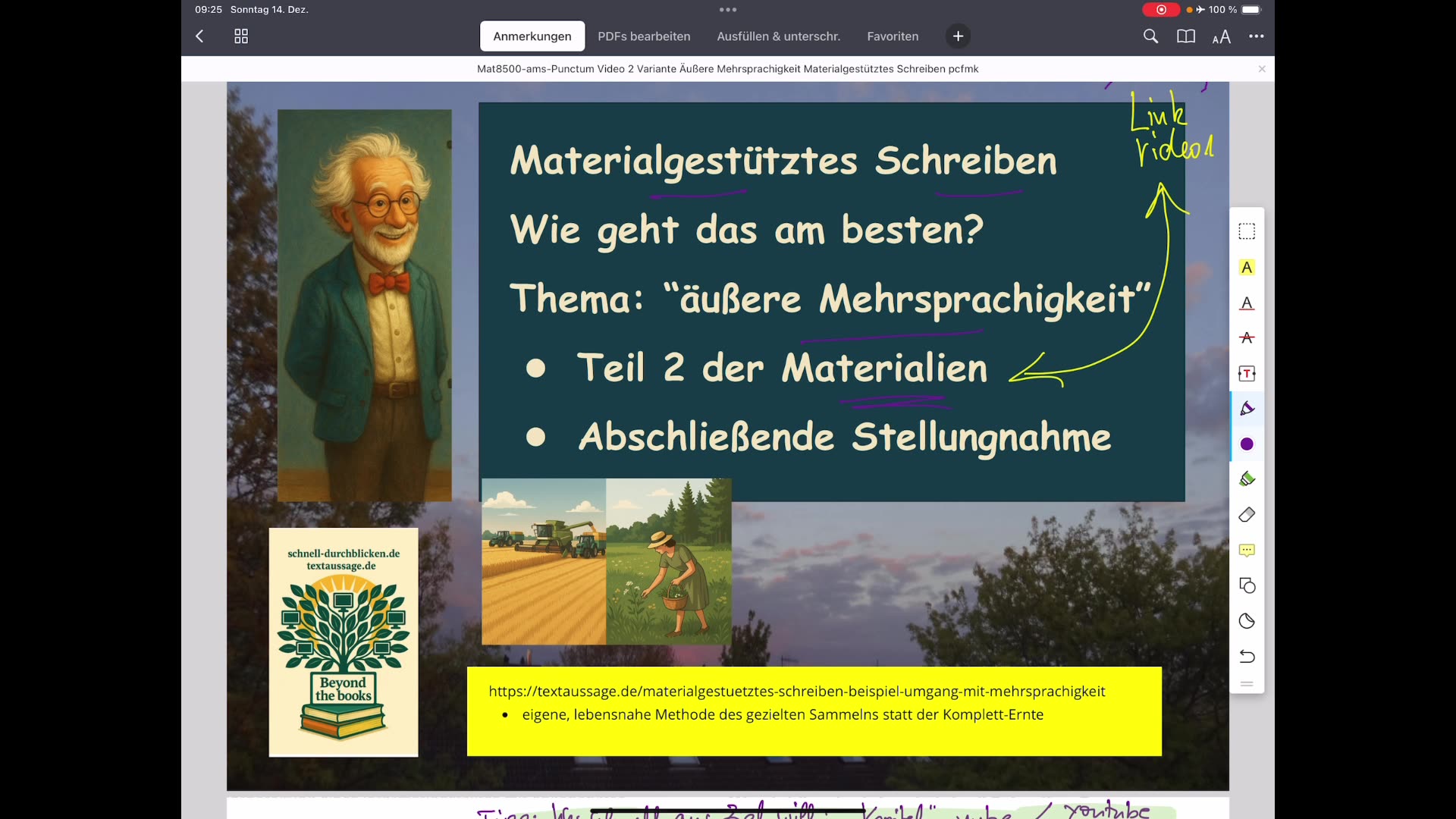 Playlist thumbnail for Materialgestütztes Schreiben