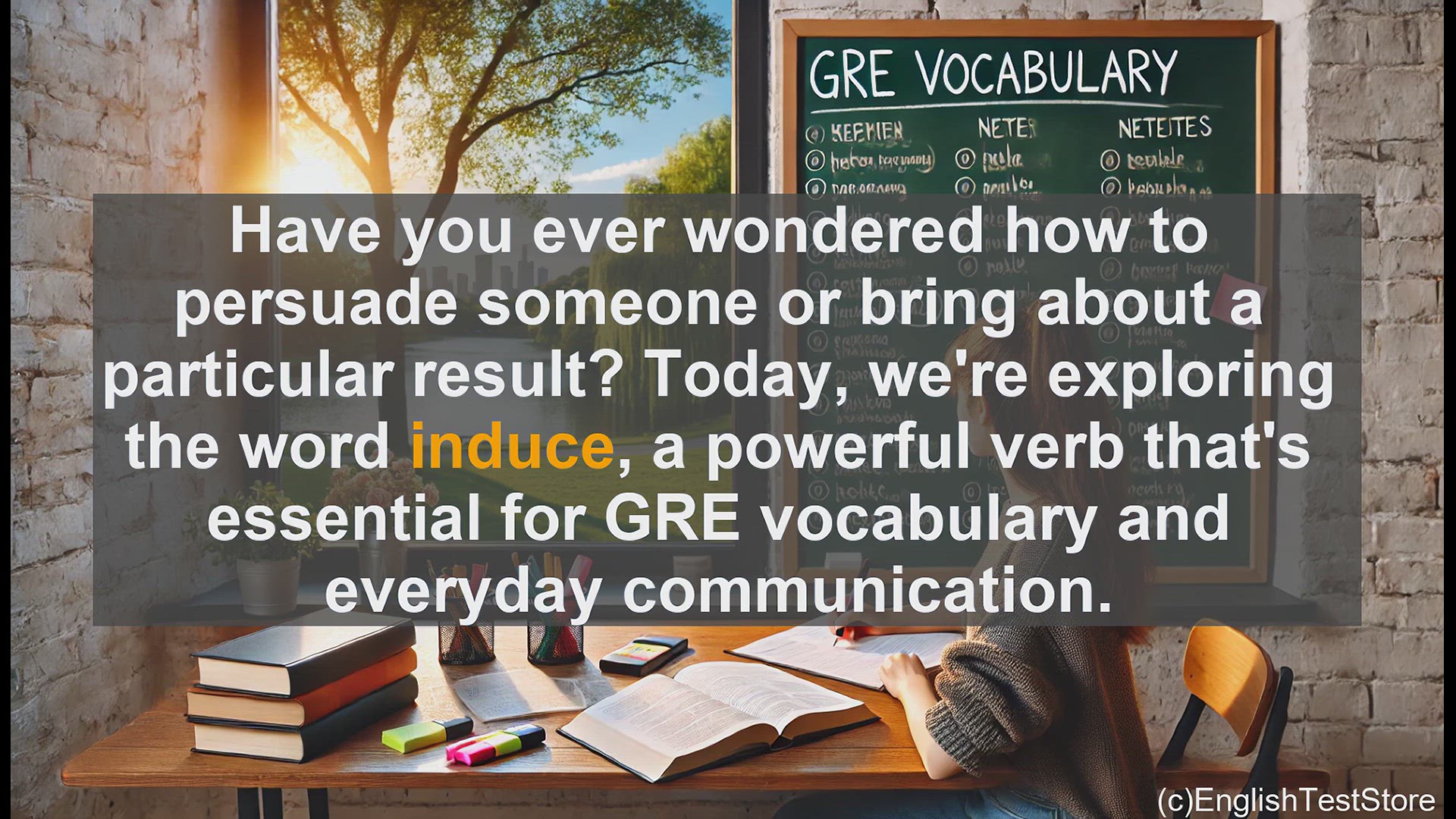 'Video thumbnail for GRE Vocabulary Lesson: Mastering the Verb 'Induce' - Persuasion and Causation'