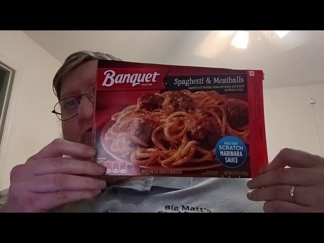 Video thumbnail for Big Matt's Reviews Banquet Spaghetti & Meatballs