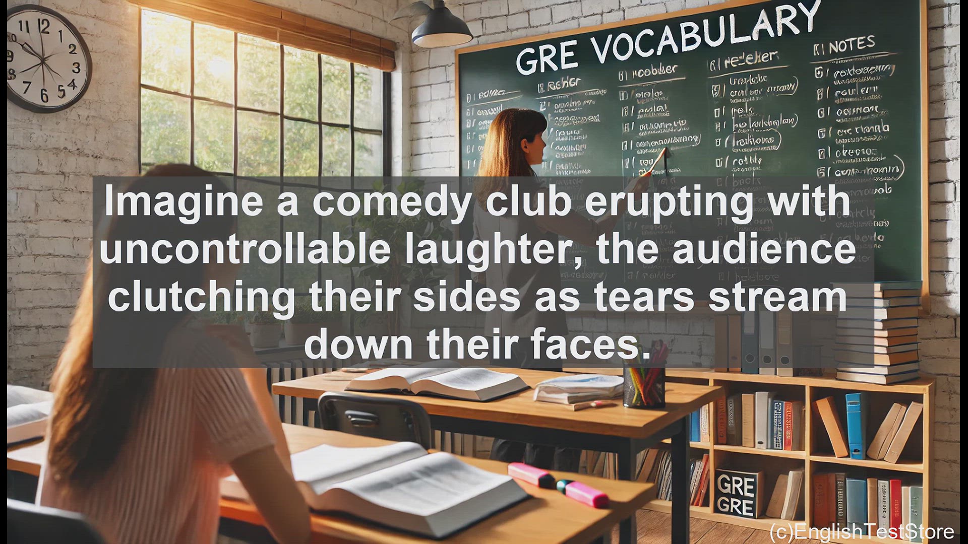 'Video thumbnail for GRE Vocabulary Lesson: Uproarious Laughter and Excitement'