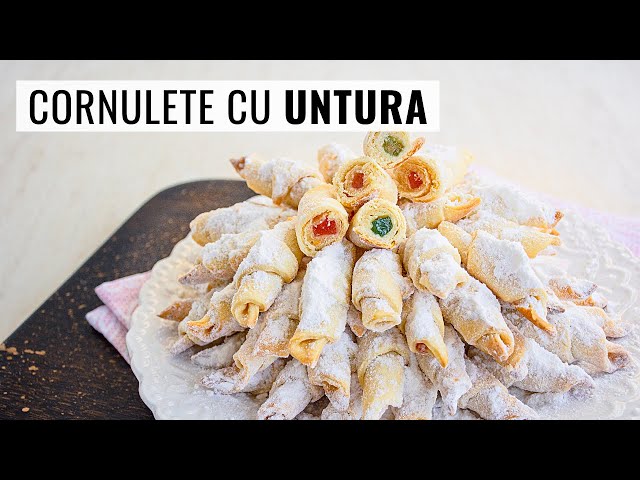 'Video thumbnail for 🥐 Cornulețe FRAGEDE cu untură și smântână 🥐 - rețeta de cornulețe cu drojdie pentru sărbători'