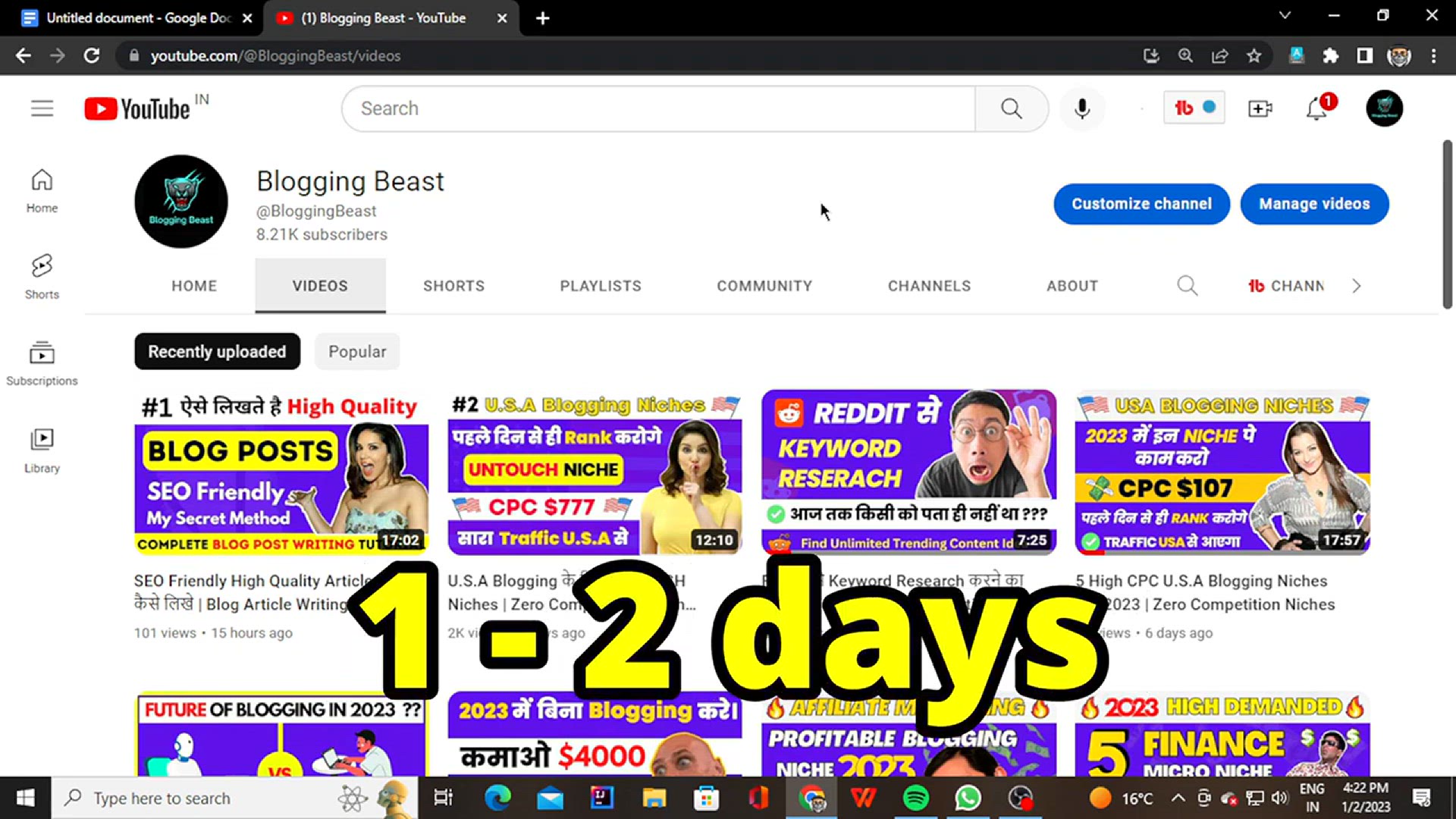 'Video thumbnail for 60 Minute में Blog Post लिखो _ SEO-Friendly Blog Post'