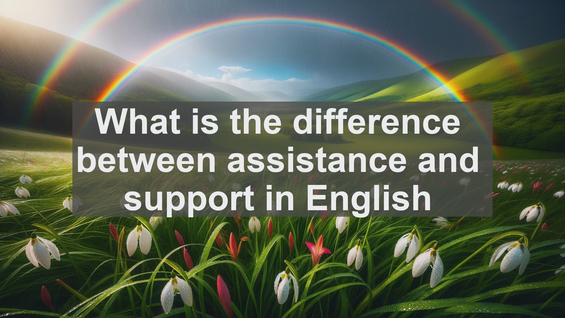 'Video thumbnail for What is the difference between assistance and support in English?'