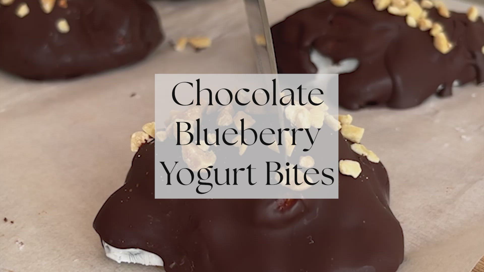 'Video thumbnail for Chocolate Blueberry Yogurt Bites'