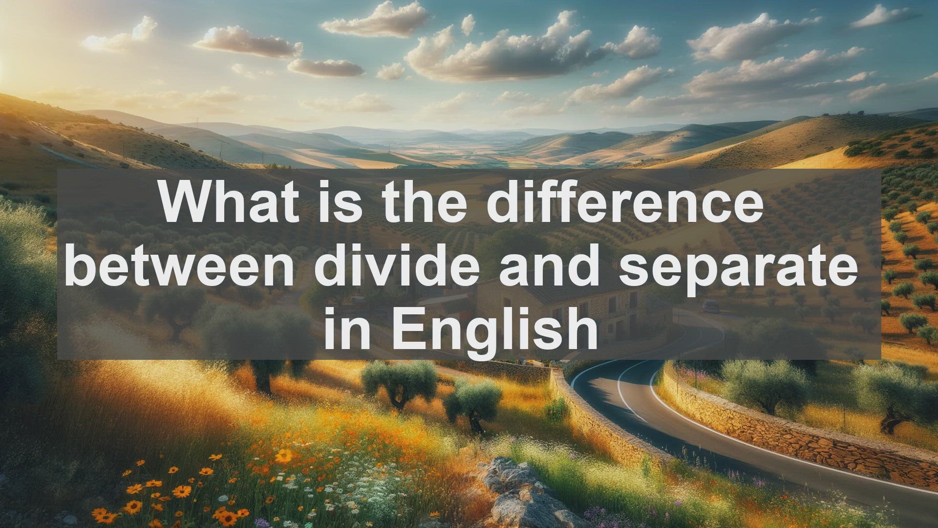 'Video thumbnail for What is the difference between divide and separate in English?'