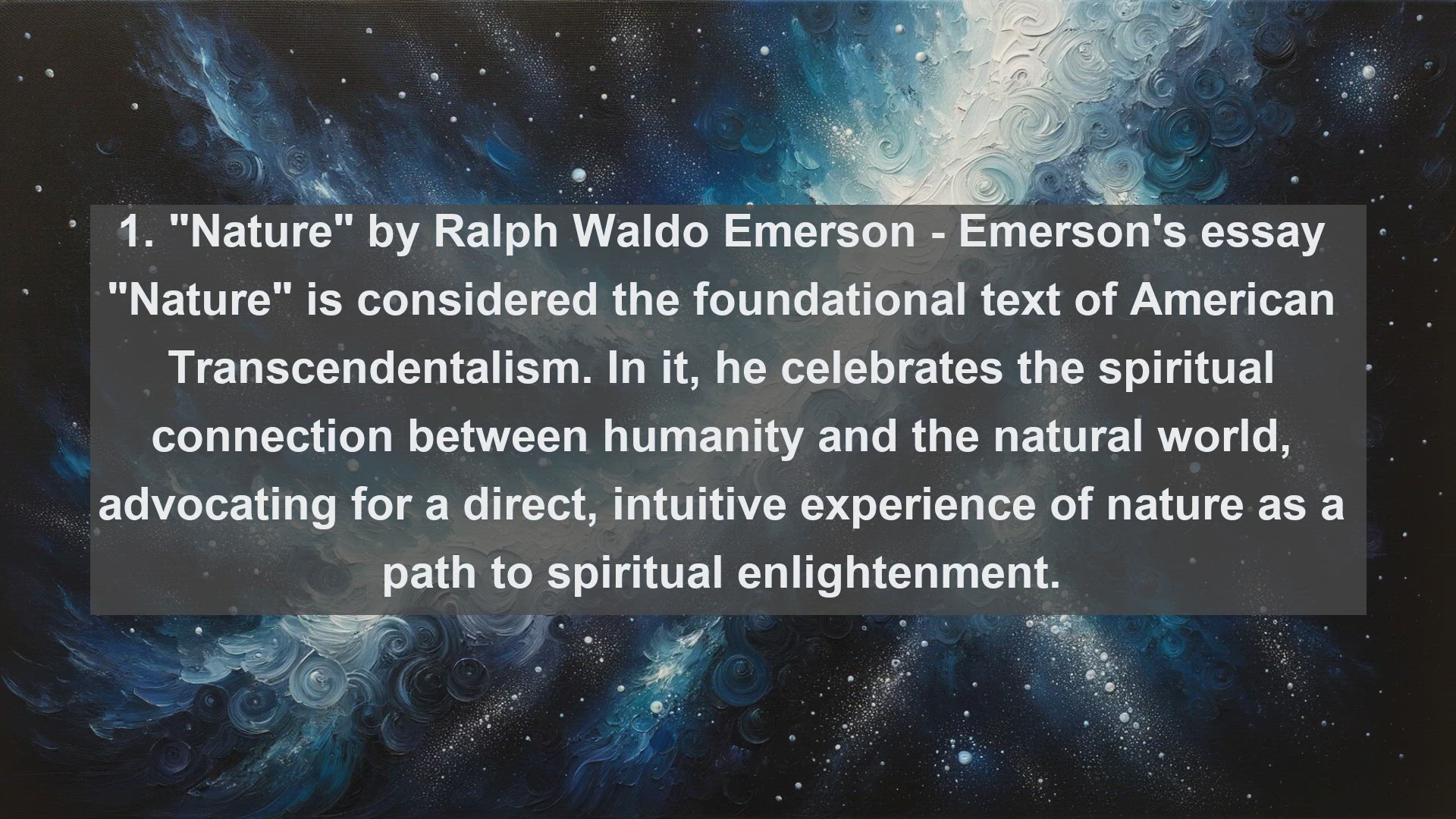 'Video thumbnail for Top 10 American Transcendentalist Works'
