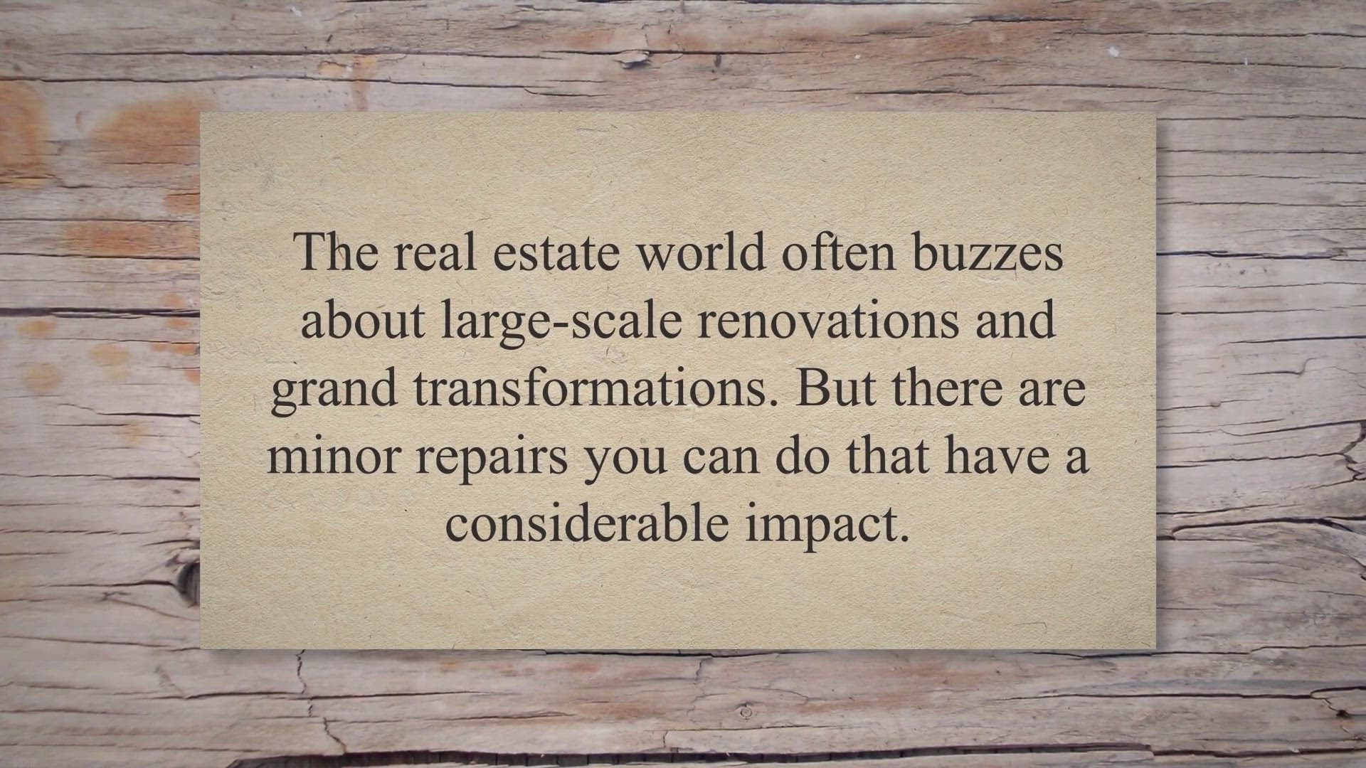 'Video thumbnail for Minor Home Repairs: The Astonishing Impact On Home Sales'