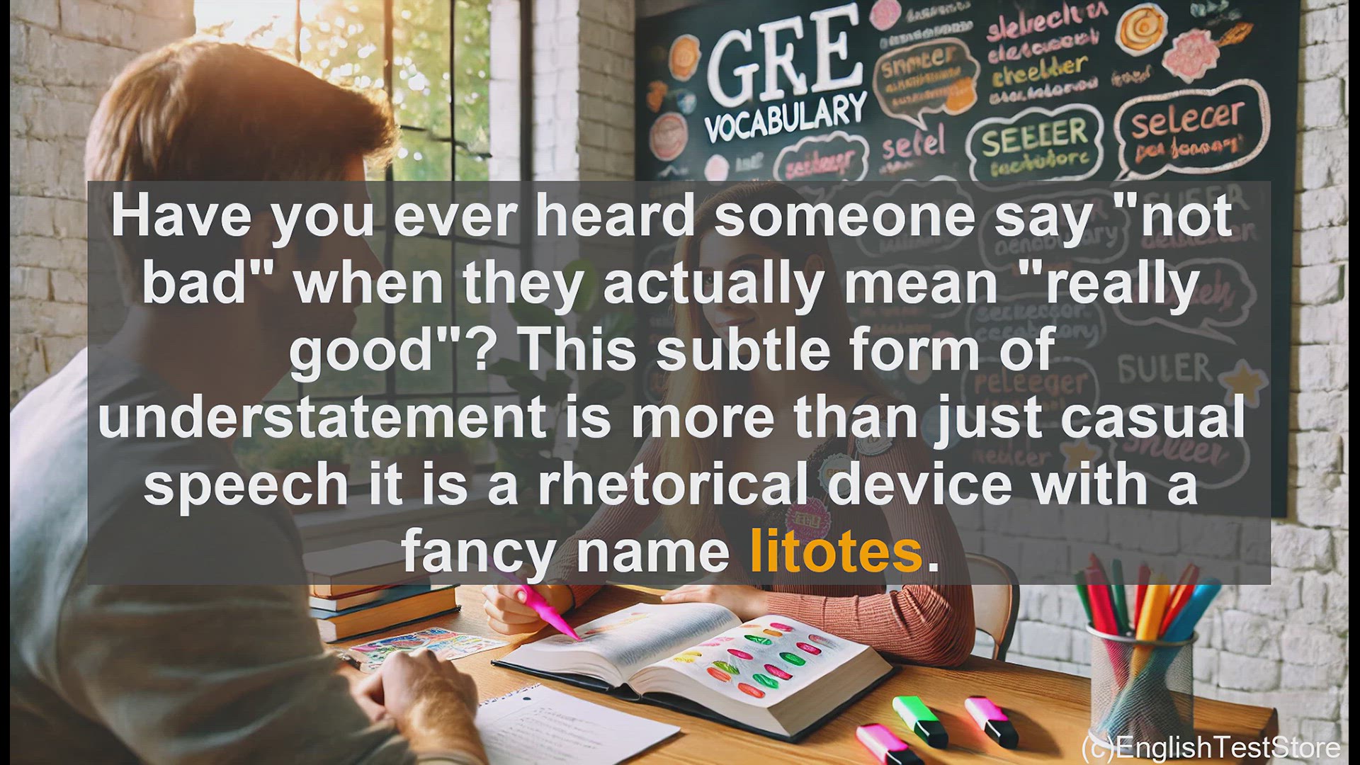 'Video thumbnail for GRE Vocabulary Lesson: The Power of Understatement - Exploring Litotes'