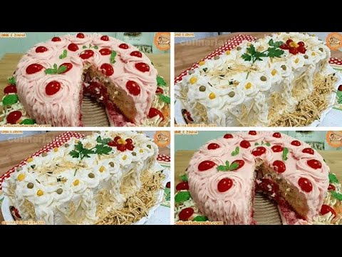 'Video thumbnail for 🌲Tortas Frias Salgadas Decoradas para Natal e Ano Novo'